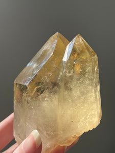 Collectors Specimen - Natural Citrine Tantric Twin, Self healed, gem clarity