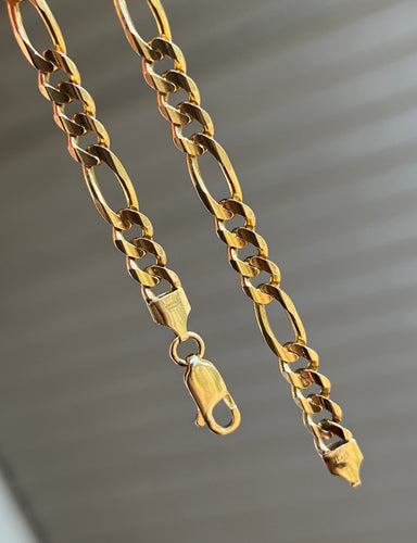 Estate 14k Yellow gold Figaro Link Bracelet