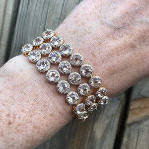 Faceted Petalite bracelets