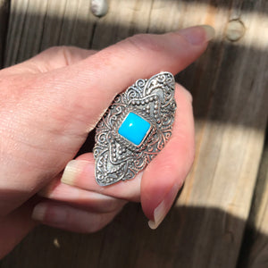 RARE Sleeping Beauty Turquoise ring