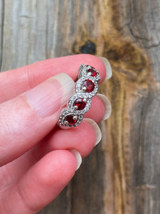 Natural Noble Red Spinel 5 stone ring