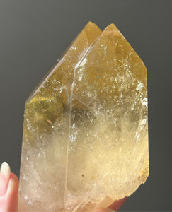 Collectors Specimen - Natural Citrine Tantric Twin, Self healed, gem clarity