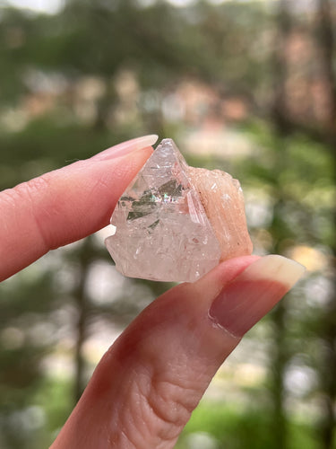Gorgeous Apophyllite & Stilbite natural pyramid