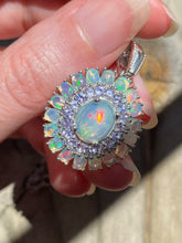 Load image into Gallery viewer, Top grade Ethiopian Opal and Tanzanite necklace