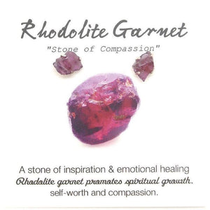 Rhodolite Garnet trilogy rings