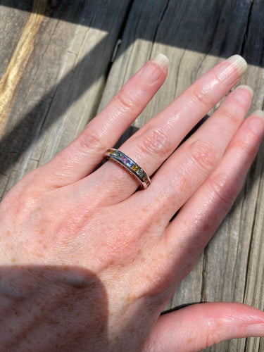 Multi Sapphire band ring