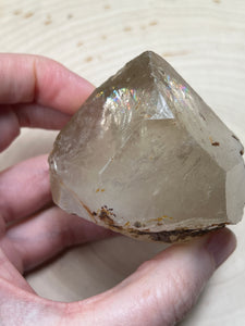 Natural Citrine Generator crystal covered in Record Keepers and Rainbows