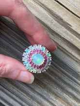 Load image into Gallery viewer, Top Grade Ethiopian Opal and Ruby ring