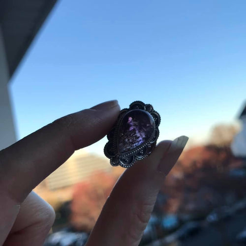 Cacoxenite Amethyst ring