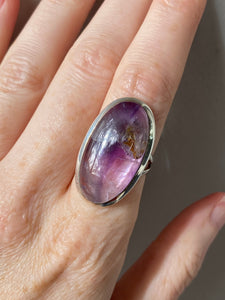 Gorgeous Auralite 23 snow globe ring