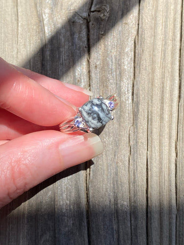 Pinolith and Tanzanite ring