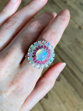 Load image into Gallery viewer, Top Grade Ethiopian Opal and Ruby ring