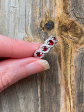 Load image into Gallery viewer, Natural Noble Red Spinel 5 stone ring