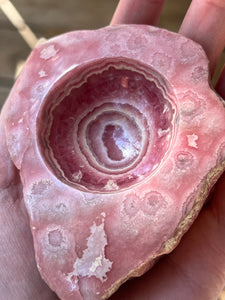 Collectors Rhodochrosite bowl or sphere stand