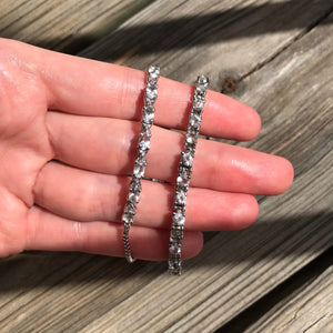 Adjustable stainless steel faceted Petalite bracelets