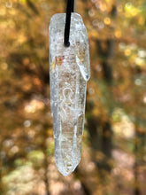 Load image into Gallery viewer, Hovave Art Lemurian Light crystal necklace with Sacred Masculine &amp; Divine Feminine Symbols