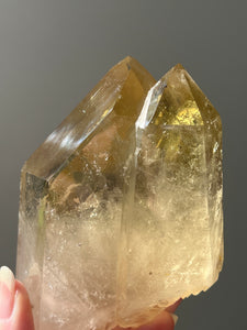 Collectors Specimen - Natural Citrine Tantric Twin, Self healed, gem clarity