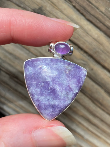 Lepidolite & Amethyst pendant