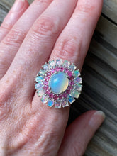 Load image into Gallery viewer, Top Grade Ethiopian Opal and Ruby ring