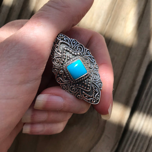 RARE Sleeping Beauty Turquoise ring