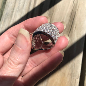 Collectors wide band Petalite ring