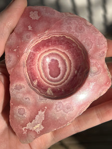 Collectors Rhodochrosite bowl or sphere stand