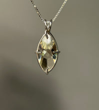 Load image into Gallery viewer, Golden Labradorite Infinite Eye necklace with special blue flash inclusions