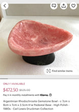 Load image into Gallery viewer, Collectors Rhodochrosite bowl or sphere stand