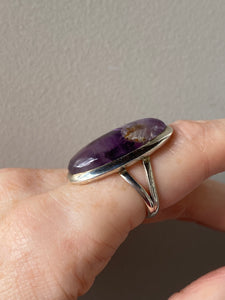 Gorgeous Auralite 23 snow globe ring