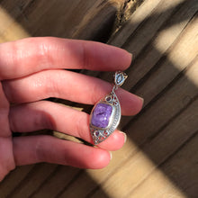 Load image into Gallery viewer, Charoite and Iolite pendant